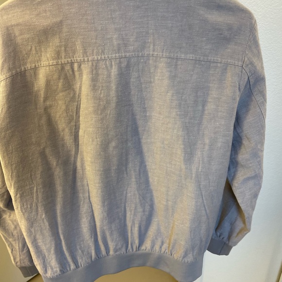 Jack & Jones Men’s Linen Bomber Jacket Size M - Picture 3 of 4
